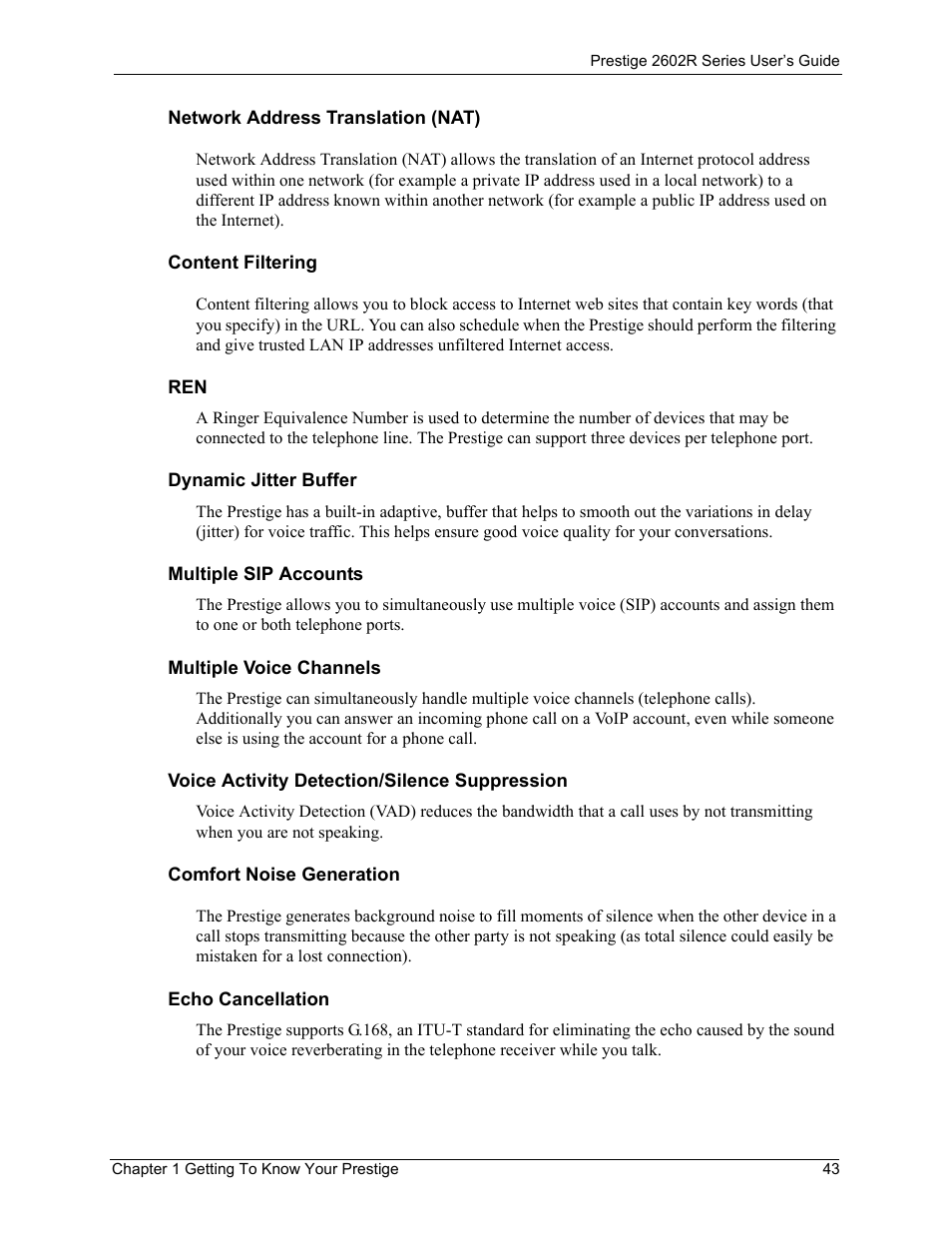 ZyXEL Communications Prestige 2602R Series User Manual | Page 43 / 450