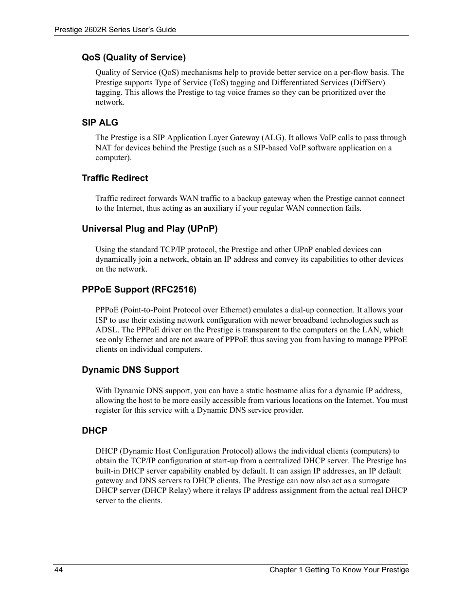 ZyXEL Communications Prestige 2602R Series User Manual | Page 44 / 450