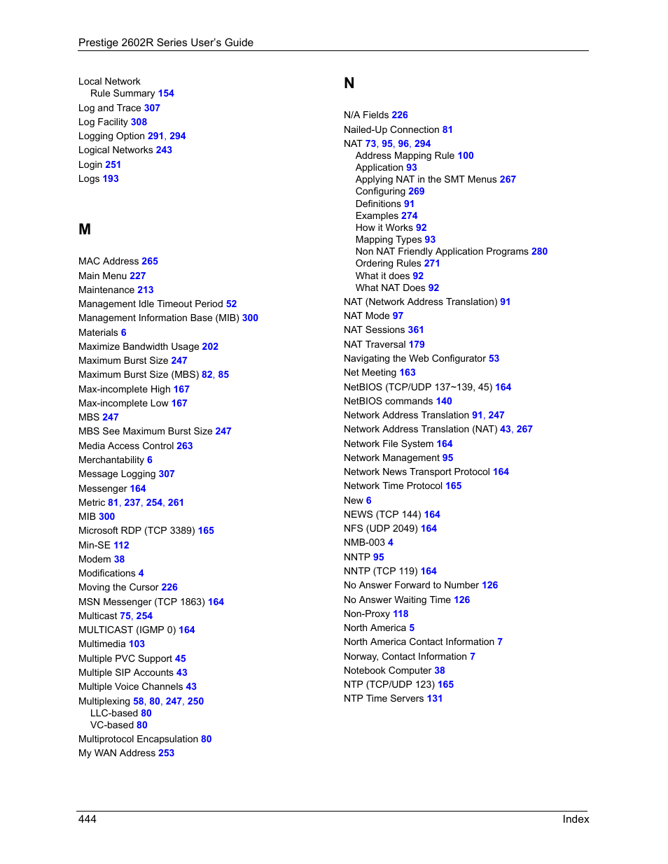 ZyXEL Communications Prestige 2602R Series User Manual | Page 444 / 450