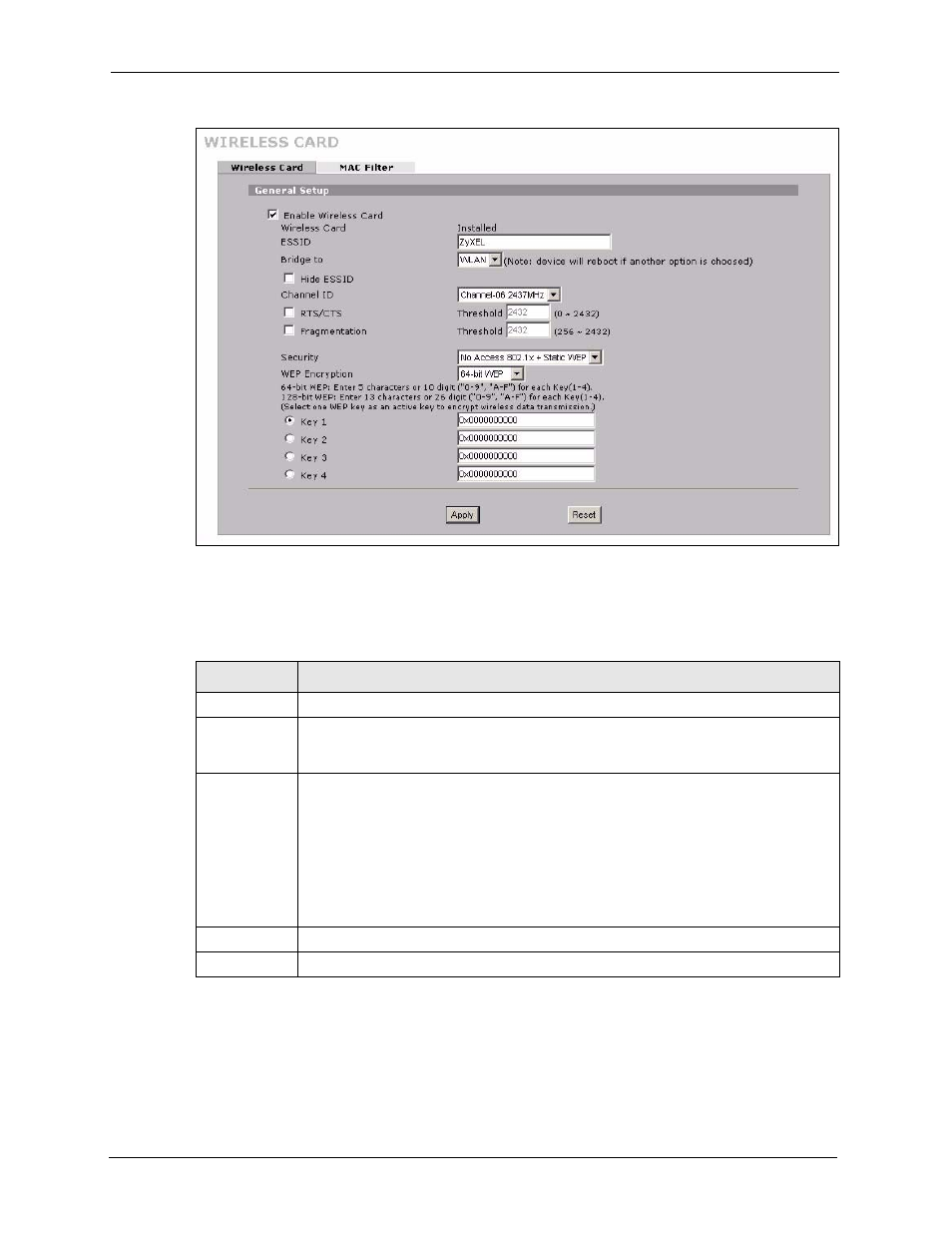 8 no access 802.1x + no wep | ZyXEL Communications 5 Series User Manual | Page 216 / 835
