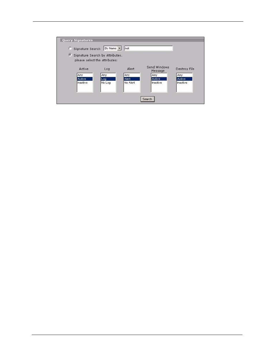 Figure 145 query example search criteria | ZyXEL Communications 5 Series User Manual | Page 279 / 835