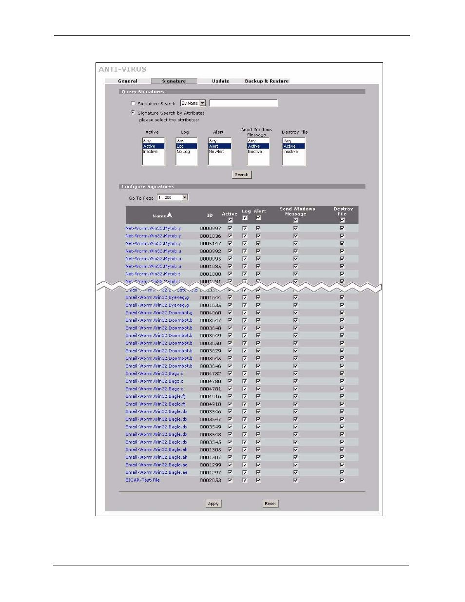 Figure 146 query example search results | ZyXEL Communications 5 Series User Manual | Page 280 / 835