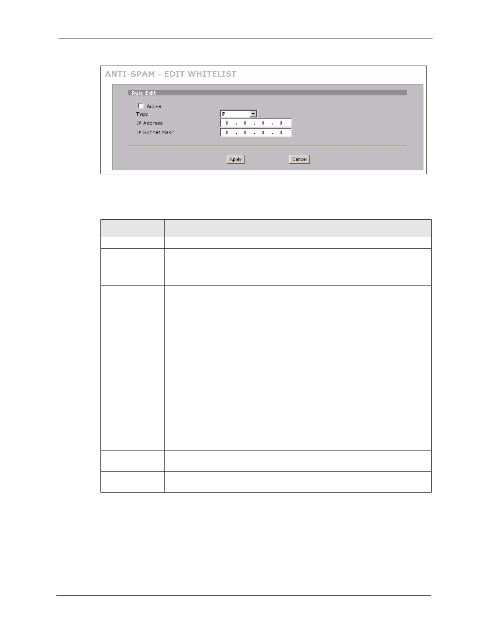 Figure 153 security > anti-spam > lists > edit, Table 87 security > anti-spam > lists > edit | ZyXEL Communications 5 Series User Manual | Page 297 / 835