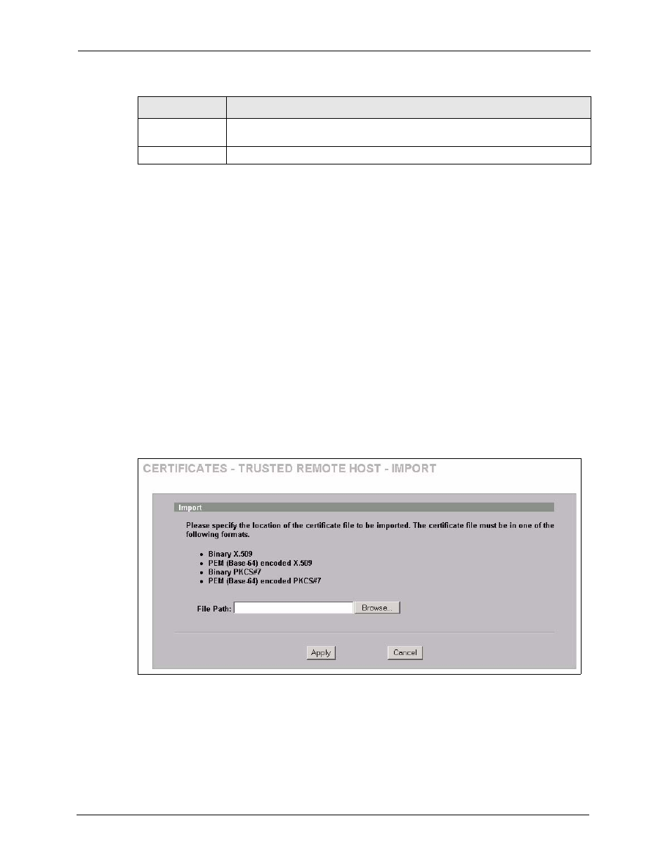 14 trusted remote hosts import | ZyXEL Communications 5 Series User Manual | Page 384 / 835