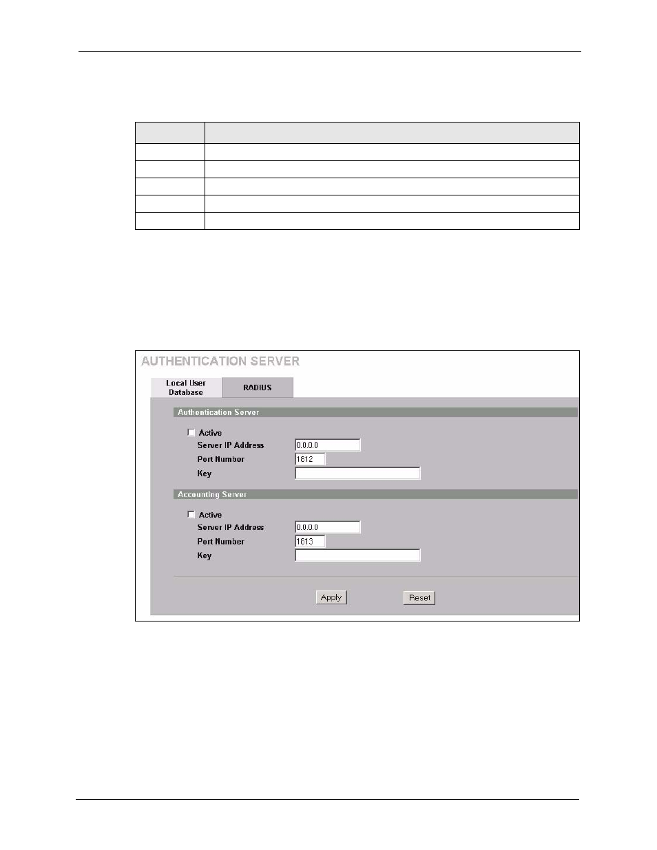 3 radius, Figure 209 security > auth server > radius | ZyXEL Communications 5 Series User Manual | Page 393 / 835