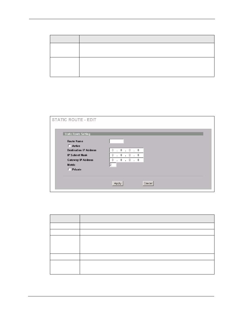1 ip static route edit | ZyXEL Communications 5 Series User Manual | Page 415 / 835