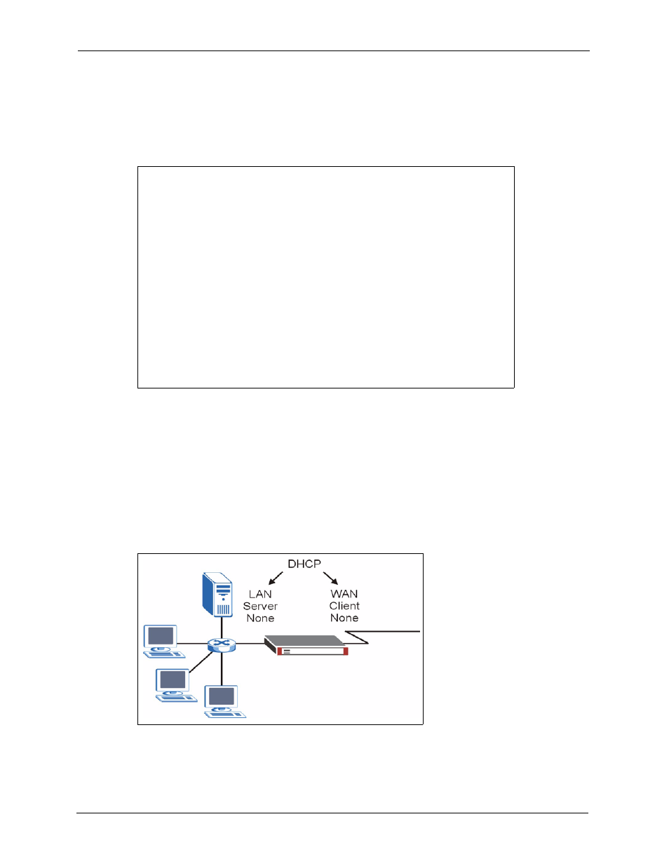 1 wan dhcp, Figure 406 wan & lan dhcp | ZyXEL Communications 5 Series User Manual | Page 660 / 835