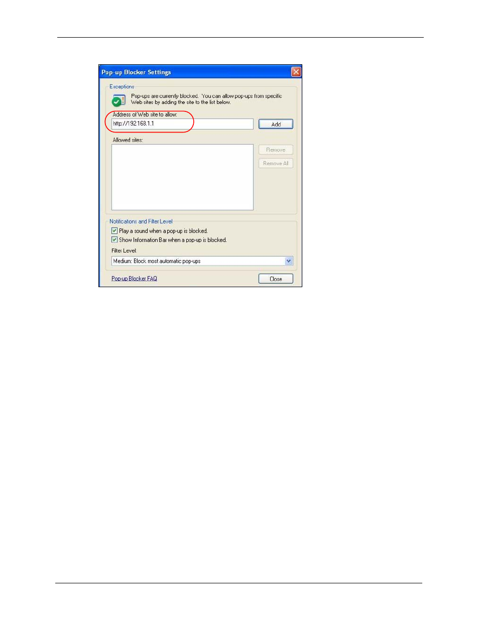 2 javascripts, Figure 447 pop-up blocker settings | ZyXEL Communications 5 Series User Manual | Page 709 / 835