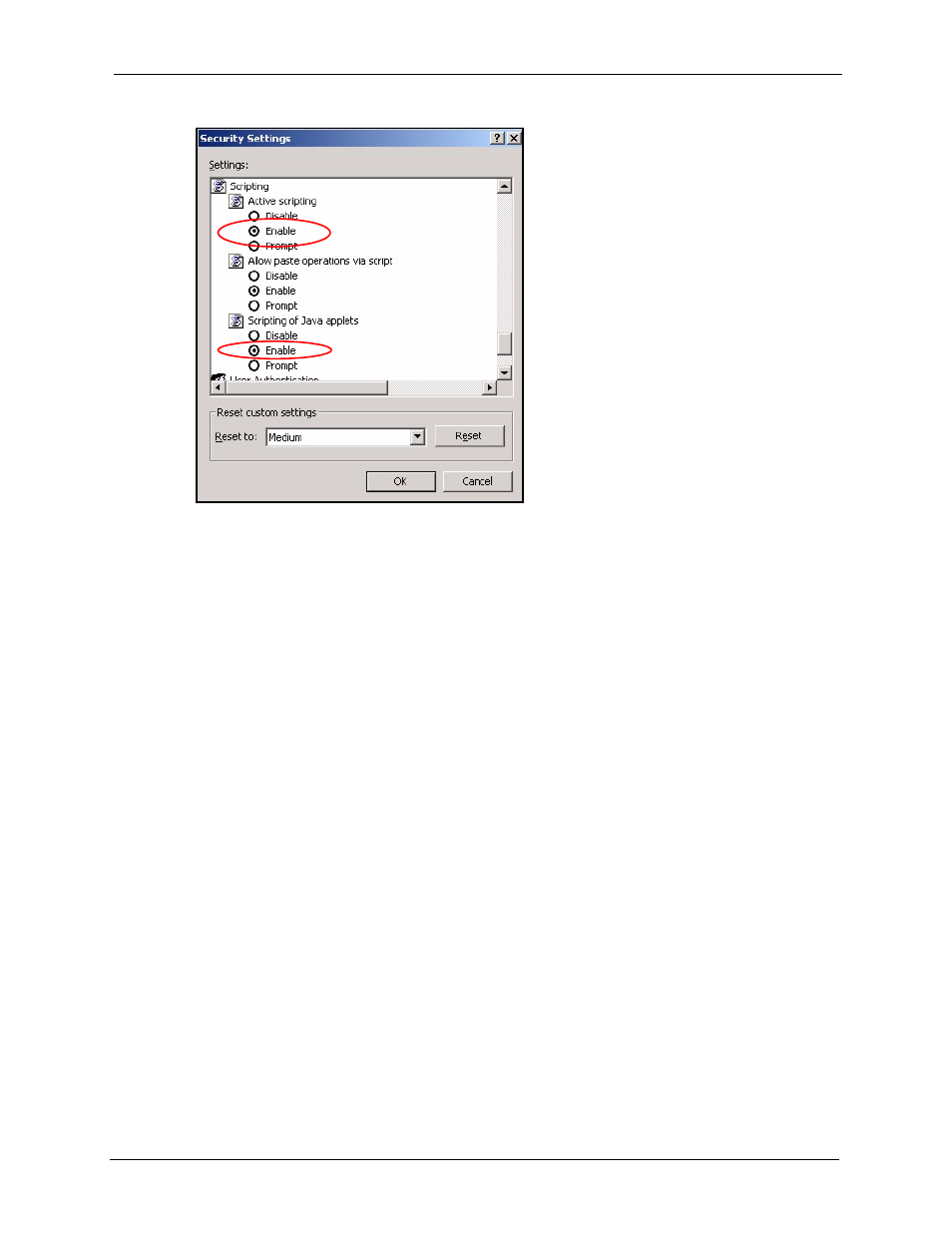3 java permissions, Figure 449 security settings - java scripting | ZyXEL Communications 5 Series User Manual | Page 711 / 835
