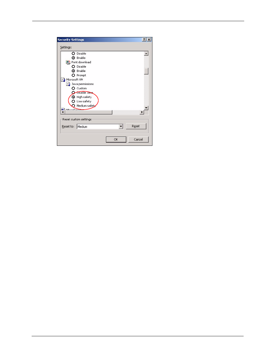 Figure 450 security settings - java | ZyXEL Communications 5 Series User Manual | Page 712 / 835