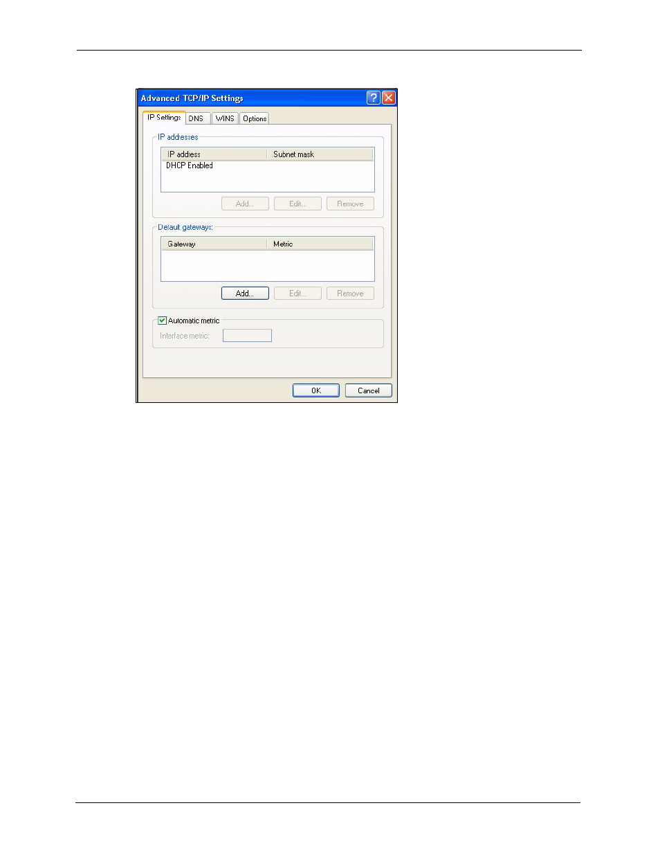 Figure 466 windows xp: advanced tcp/ip properties | ZyXEL Communications 5 Series User Manual | Page 736 / 835