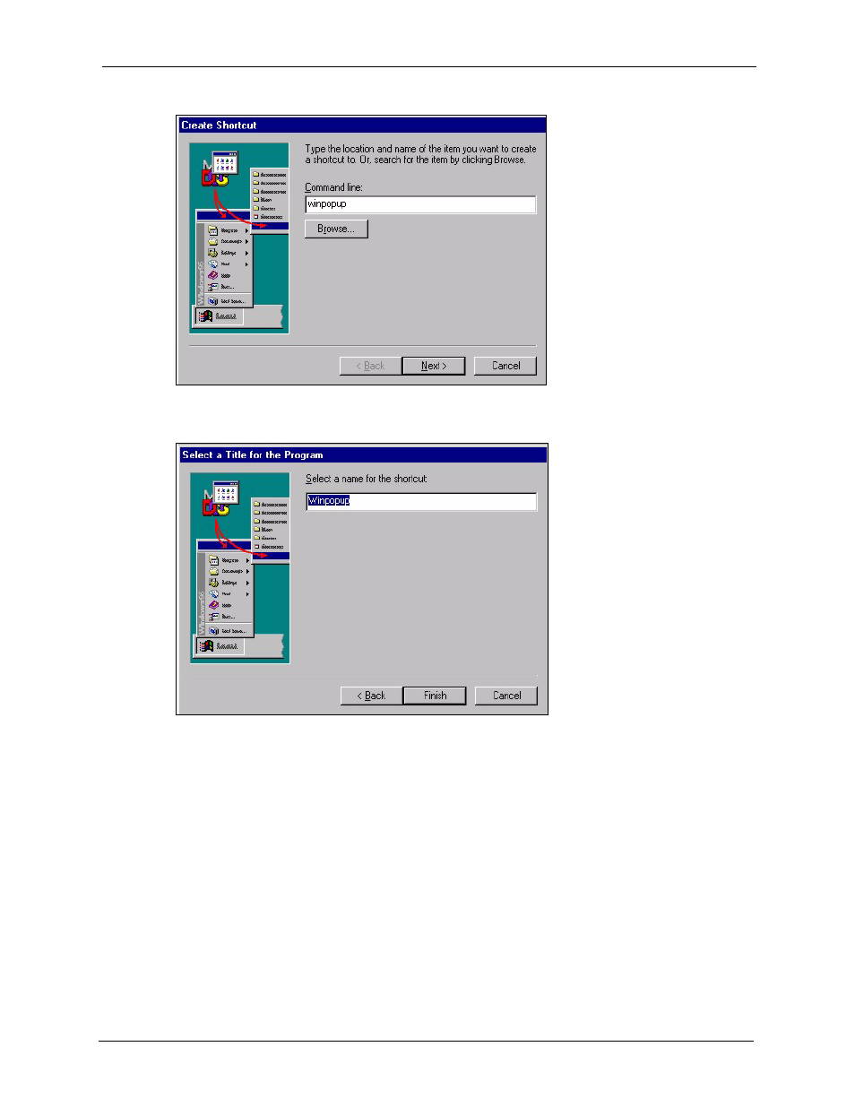 Figure 492 windows 98 se: startup: create shortcut | ZyXEL Communications 5 Series User Manual | Page 773 / 835
