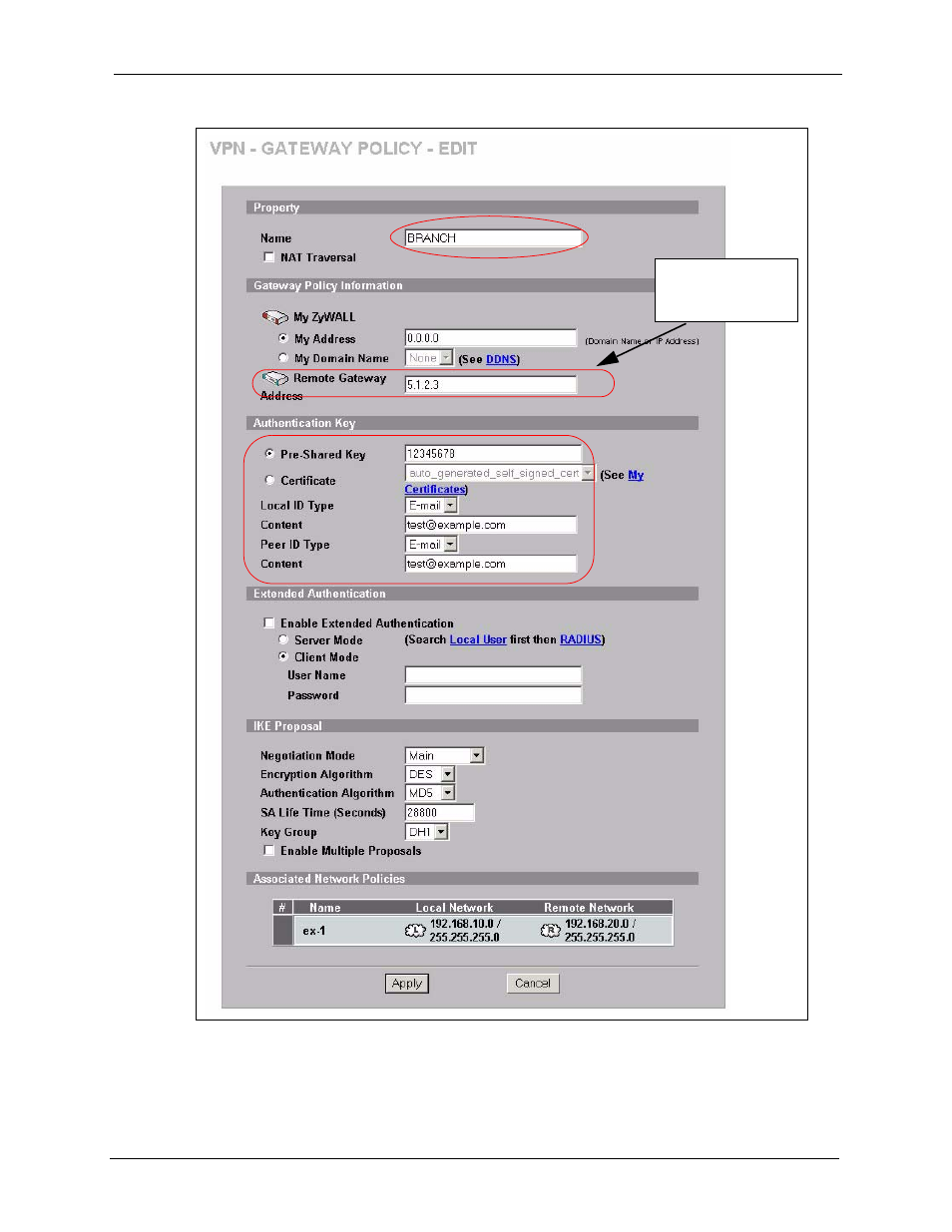 Figure 496 headquarters gateway policy edit | ZyXEL Communications 5 Series User Manual | Page 777 / 835