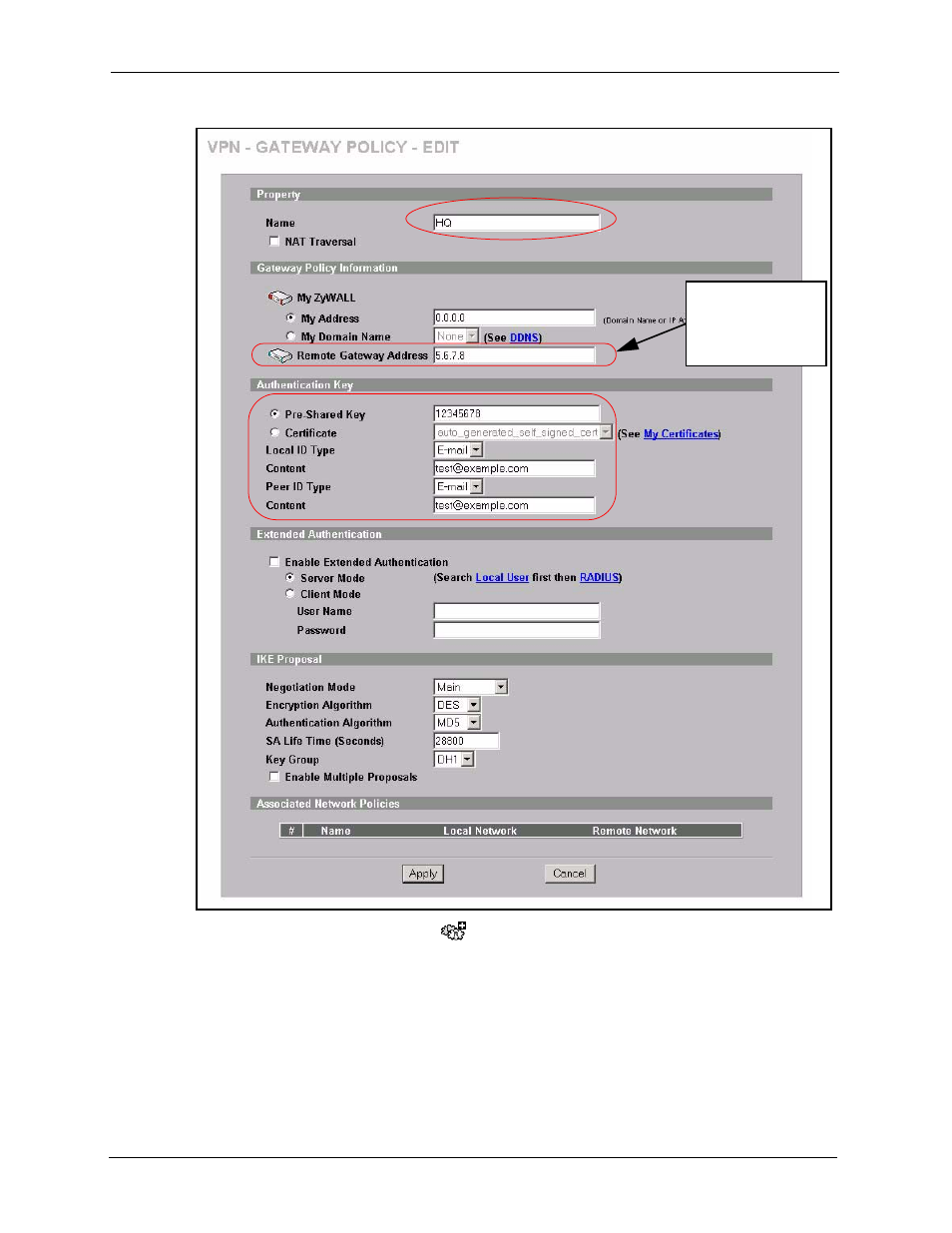 Figure 497 branch office gateway policy edit | ZyXEL Communications 5 Series User Manual | Page 778 / 835