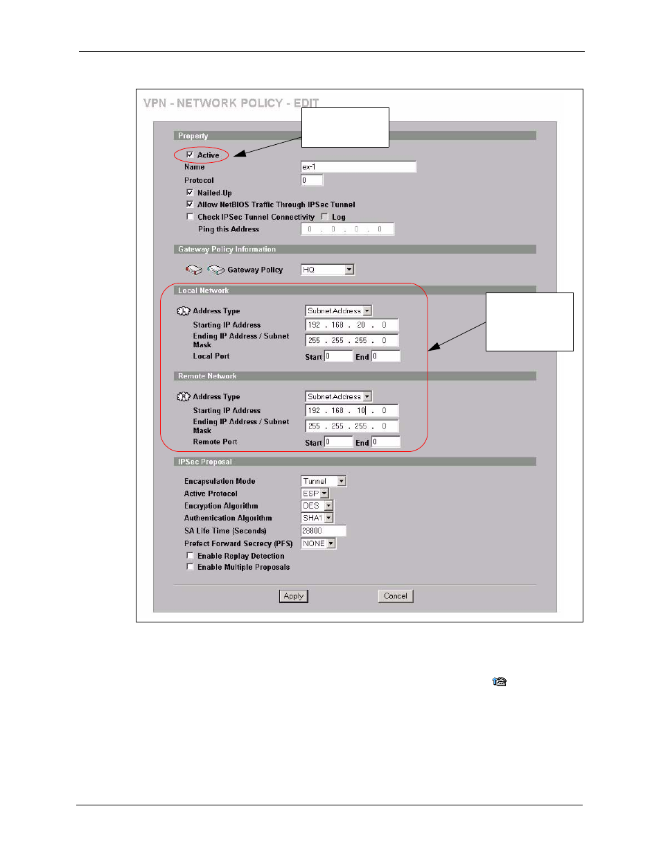 Figure 501 branch office network policy edit, Dialing the vpn tunnel via web configurator | ZyXEL Communications 5 Series User Manual | Page 781 / 835