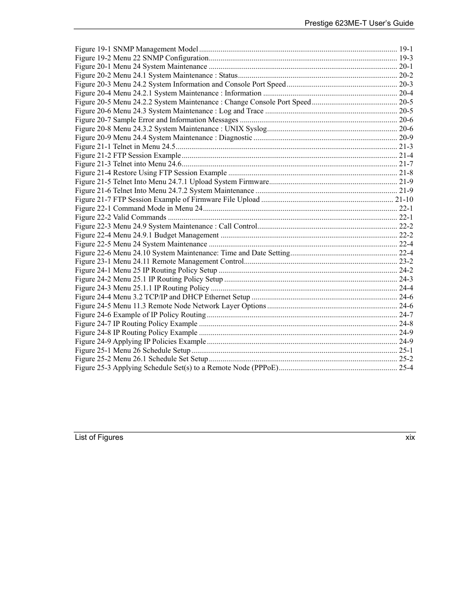 ZyXEL Communications Prestige 623ME-T User Manual | Page 19 / 253