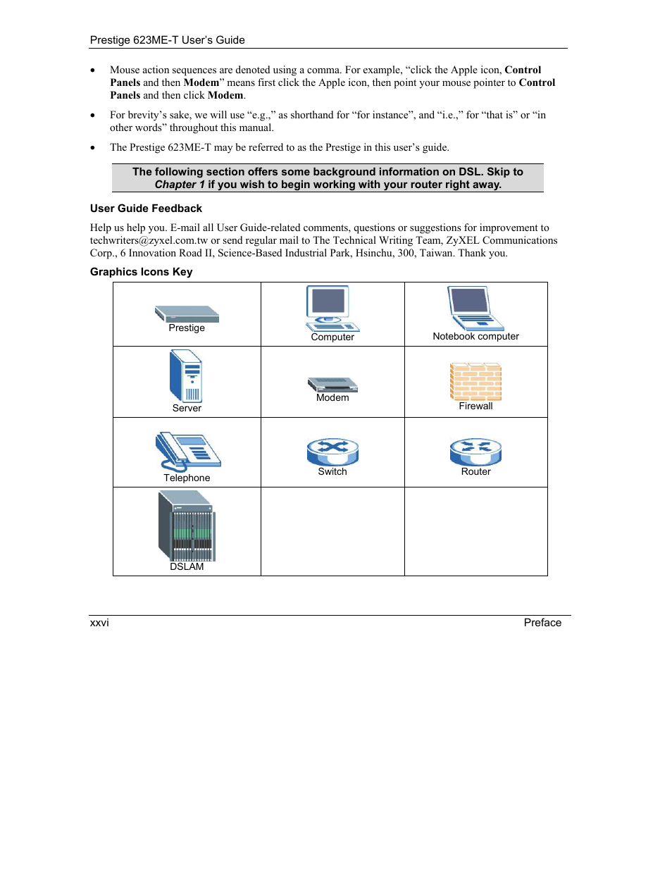 ZyXEL Communications Prestige 623ME-T User Manual | Page 26 / 253