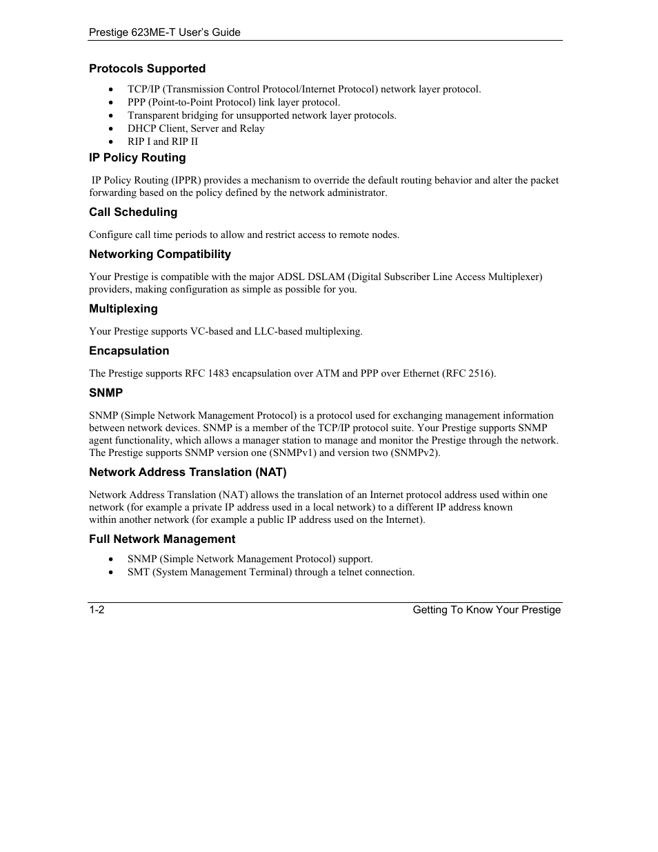 ZyXEL Communications Prestige 623ME-T User Manual | Page 32 / 253