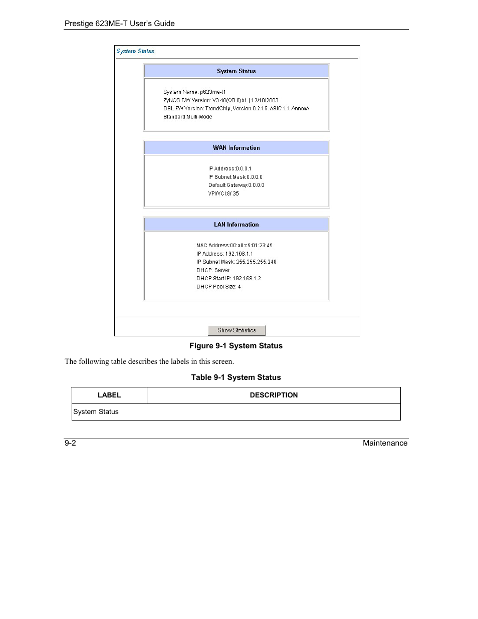 ZyXEL Communications Prestige 623ME-T User Manual | Page 82 / 253