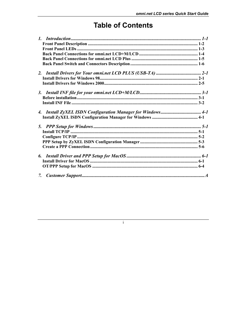 ZyXEL Communications omni.net LCD series User Manual | Page 3 / 53