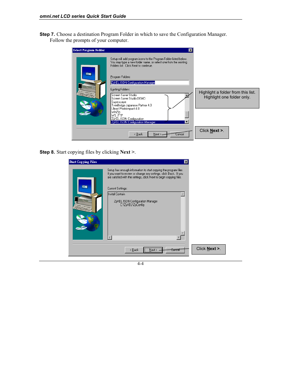ZyXEL Communications omni.net LCD series User Manual | Page 38 / 53