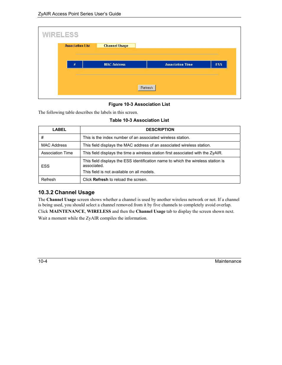 ZyXEL Communications ZyXEL ZyAIR B-1000 User Manual | Page 104 / 231