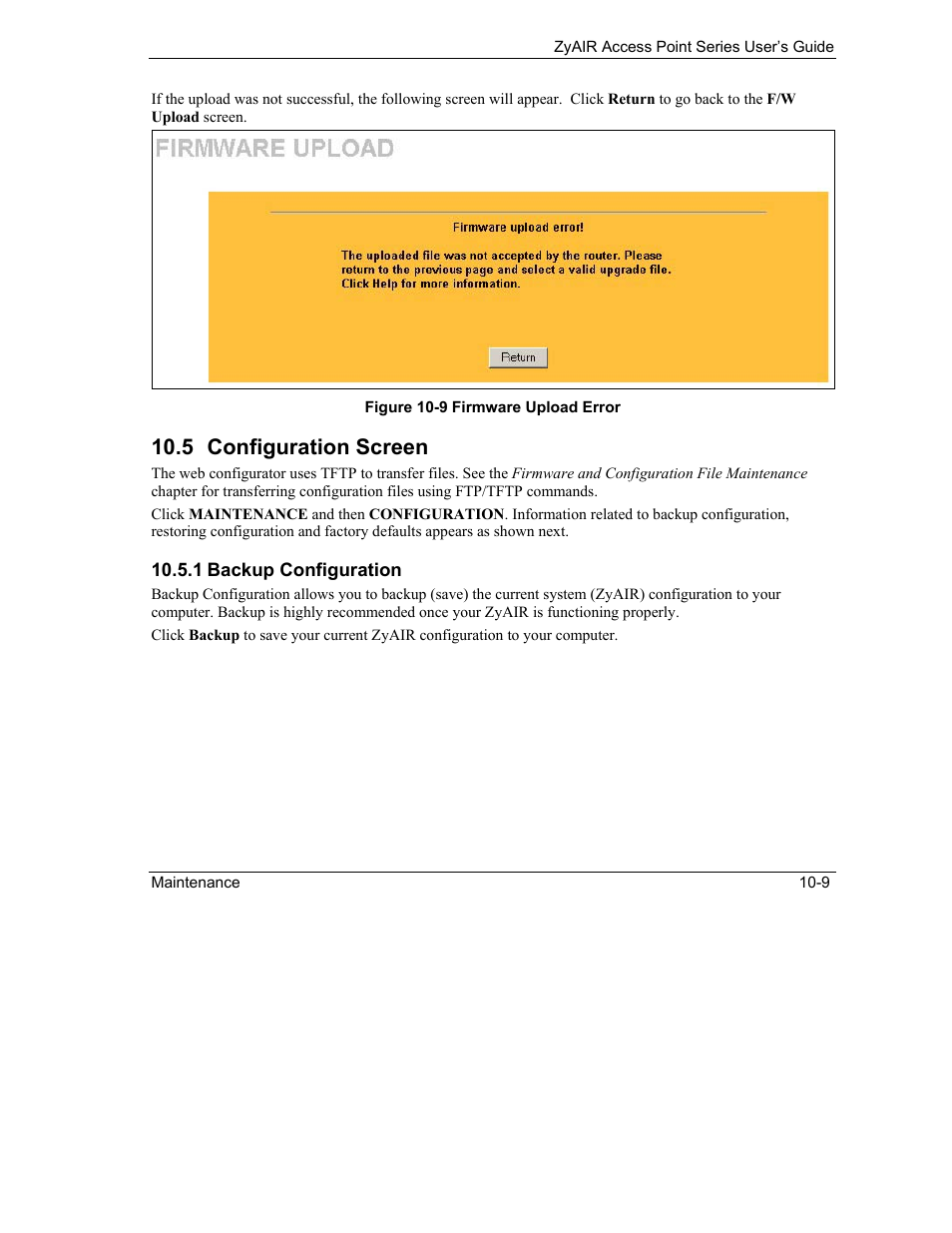 Configuration screen, 5 configuration screen | ZyXEL Communications ZyXEL ZyAIR B-1000 User Manual | Page 109 / 231