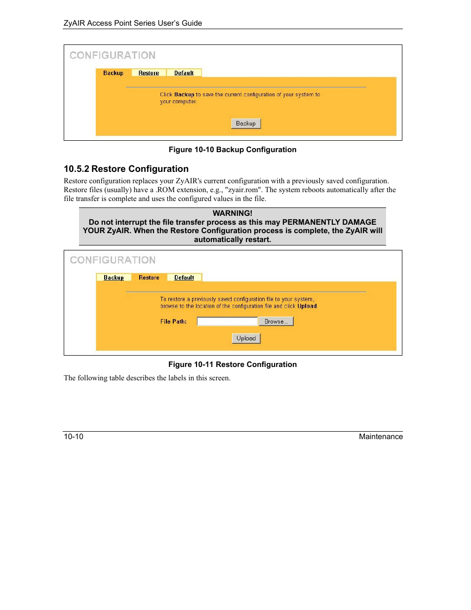 ZyXEL Communications ZyXEL ZyAIR B-1000 User Manual | Page 110 / 231