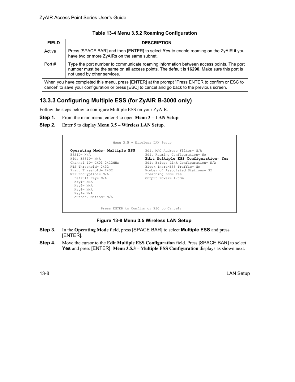 ZyXEL Communications ZyXEL ZyAIR B-1000 User Manual | Page 132 / 231