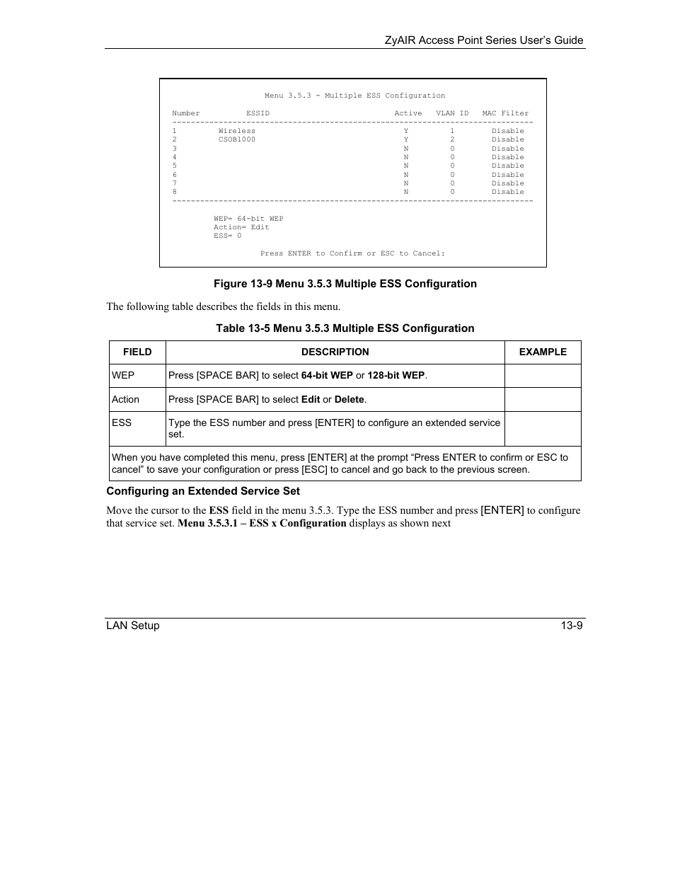 ZyXEL Communications ZyXEL ZyAIR B-1000 User Manual | Page 133 / 231