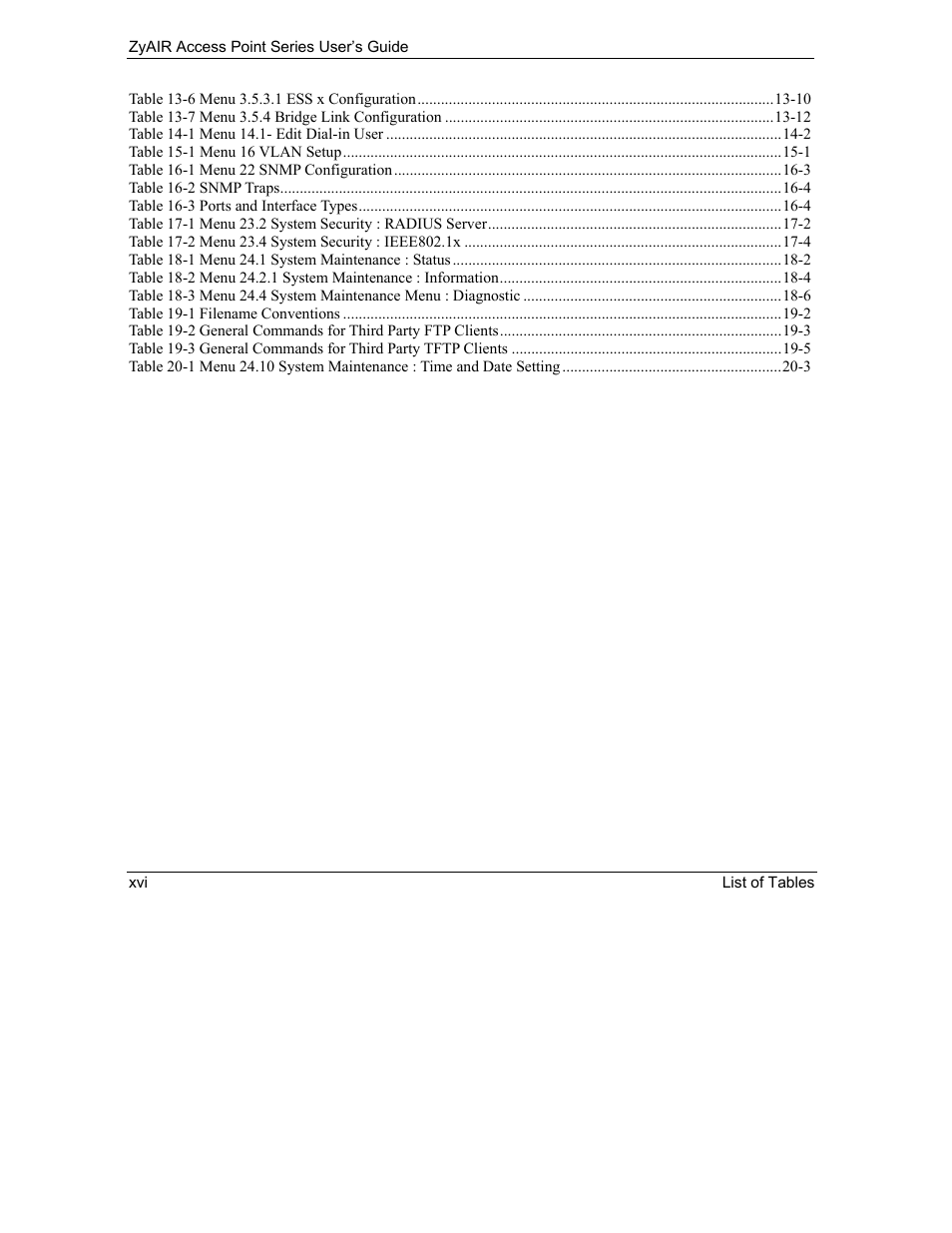 ZyXEL Communications ZyXEL ZyAIR B-1000 User Manual | Page 16 / 231