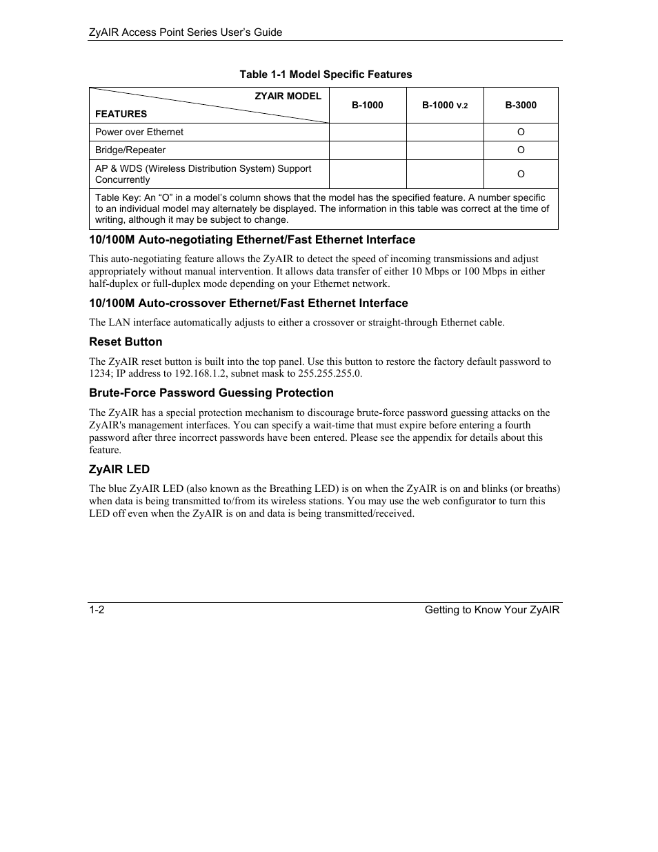 ZyXEL Communications ZyXEL ZyAIR B-1000 User Manual | Page 22 / 231