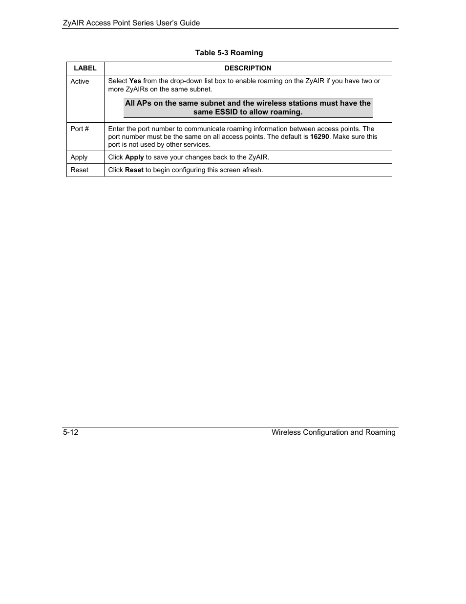 ZyXEL Communications ZyXEL ZyAIR B-1000 User Manual | Page 62 / 231