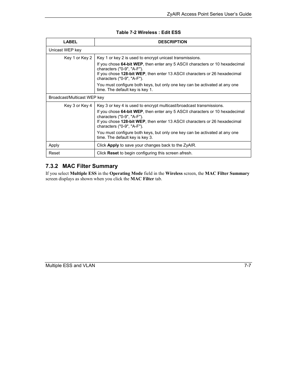 ZyXEL Communications ZyXEL ZyAIR B-1000 User Manual | Page 85 / 231