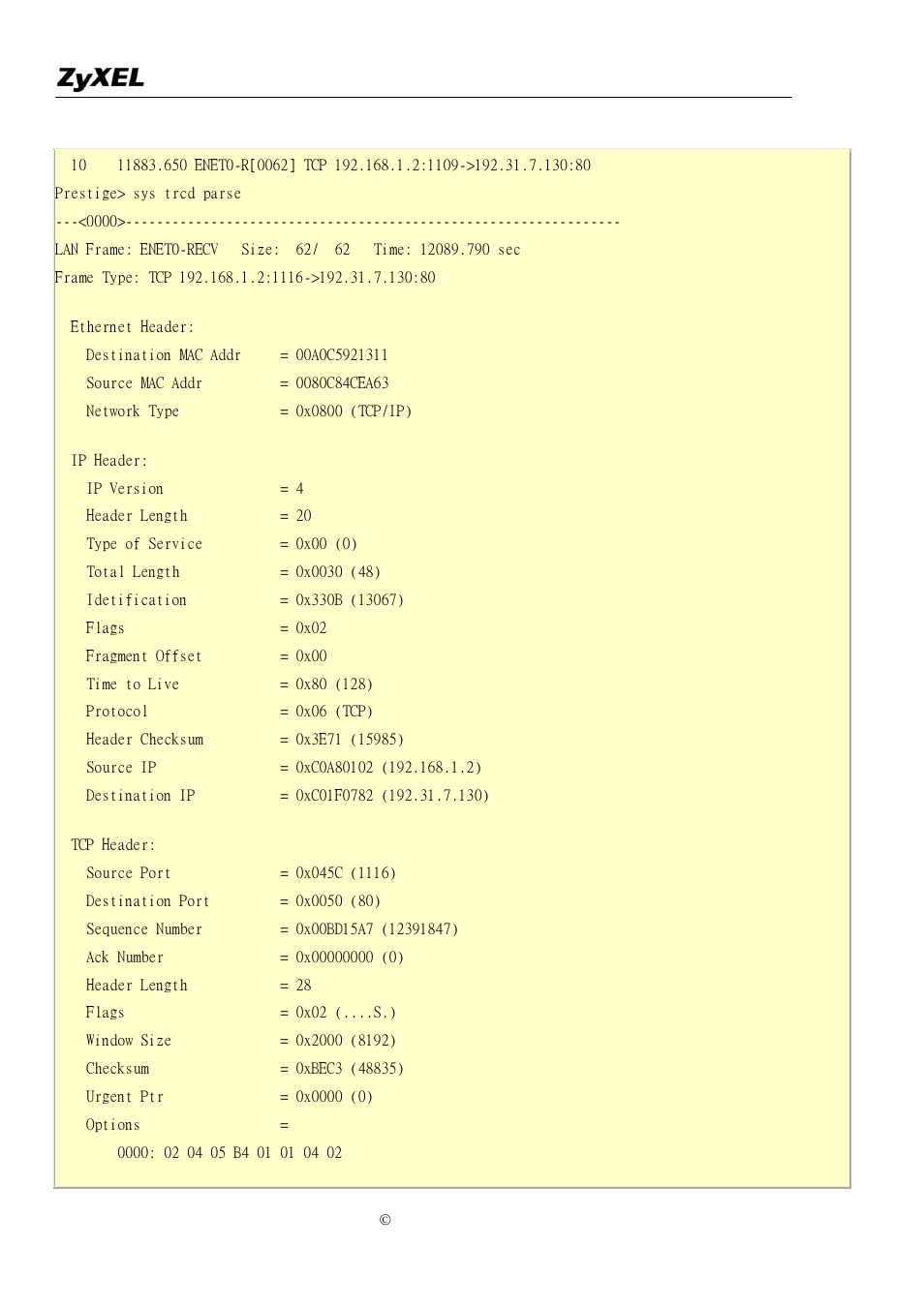 ZyXEL Communications P-2302R-P1 User Manual | Page 122 / 146