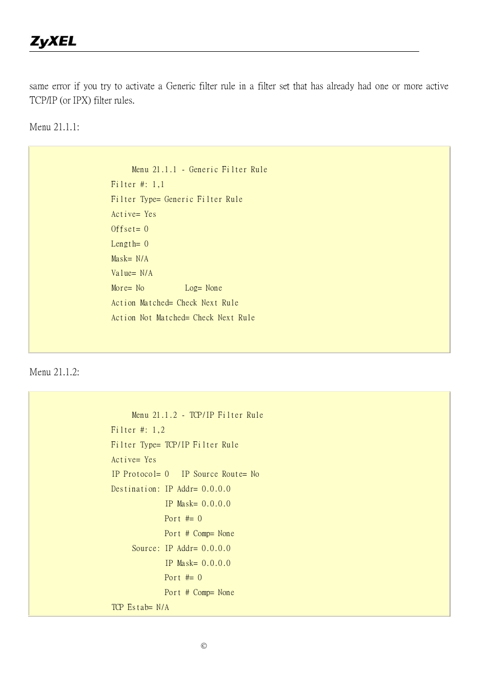 ZyXEL Communications P-2302R-P1 User Manual | Page 21 / 146