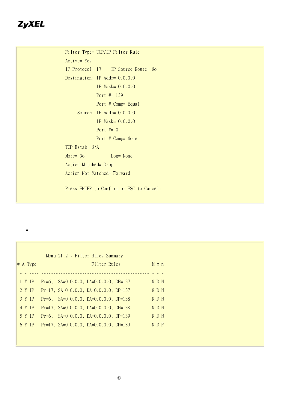 ZyXEL Communications P-2302R-P1 User Manual | Page 38 / 146