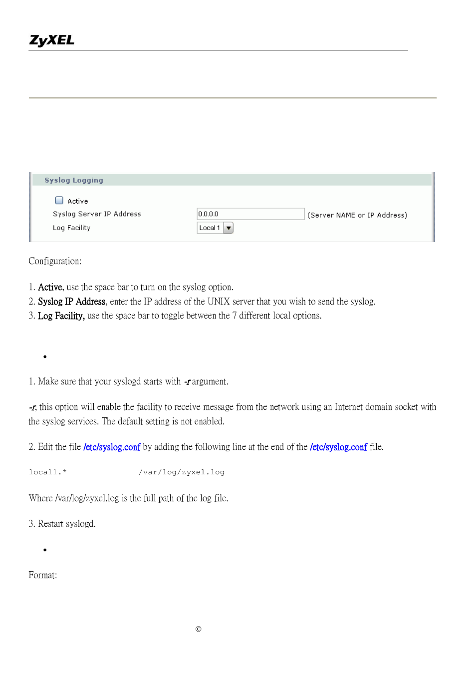 Using syslog | ZyXEL Communications P-2302R-P1 User Manual | Page 49 / 146