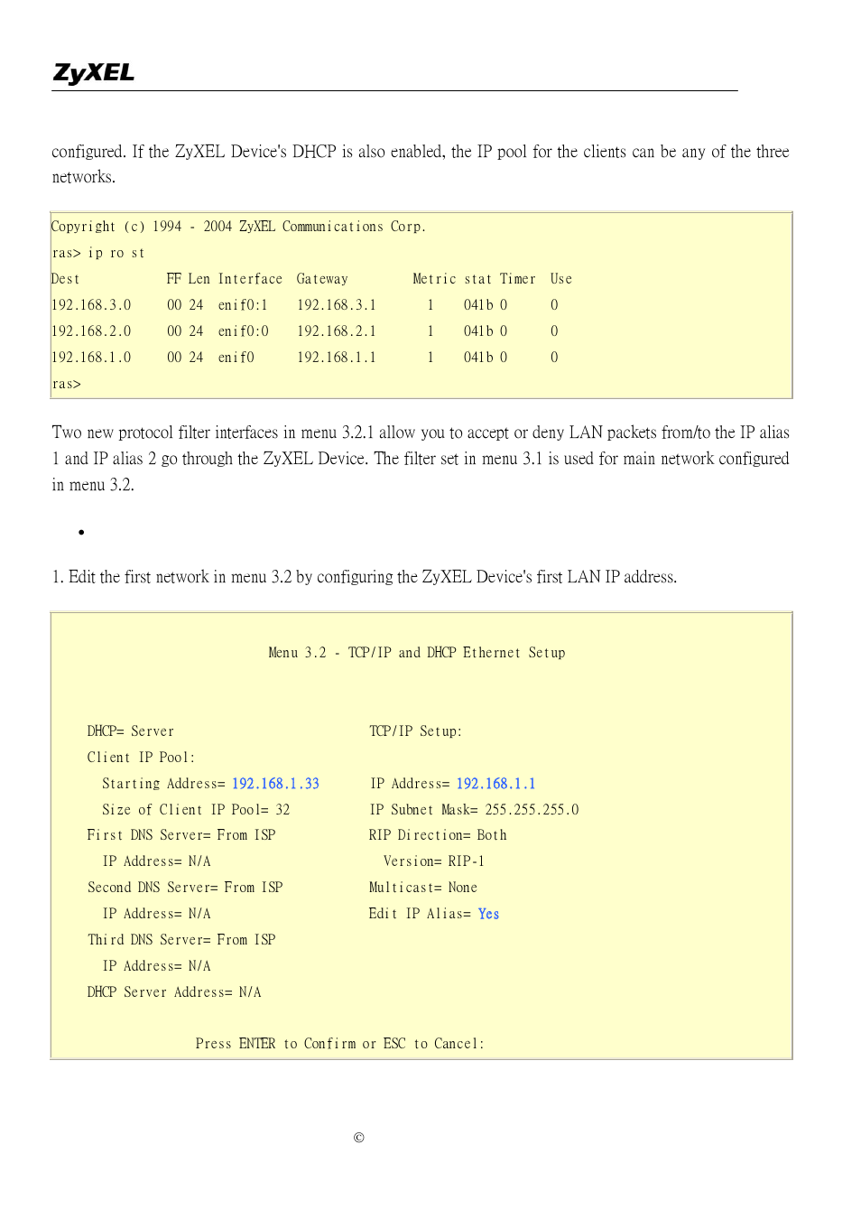 ZyXEL Communications P-2302R-P1 User Manual | Page 53 / 146