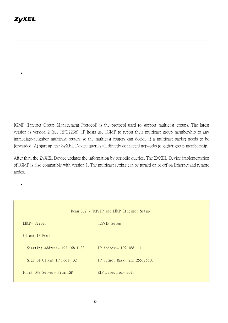 Using ip multicast | ZyXEL Communications P-2302R-P1 User Manual | Page 56 / 146