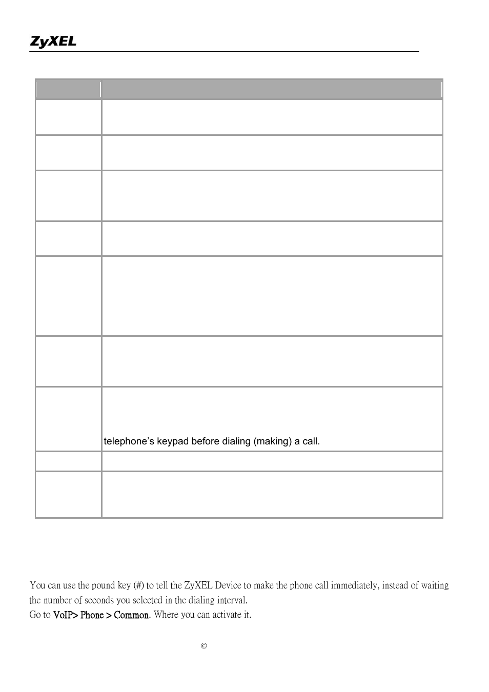 Common phone | ZyXEL Communications P-2302R-P1 User Manual | Page 79 / 146