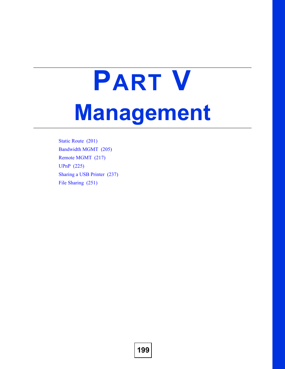 Management, Part v: management | ZyXEL Communications P-2302HWUDL-P1 Series User Manual | Page 199 / 368