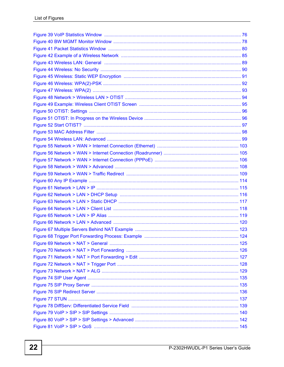 ZyXEL Communications P-2302HWUDL-P1 Series User Manual | Page 22 / 368