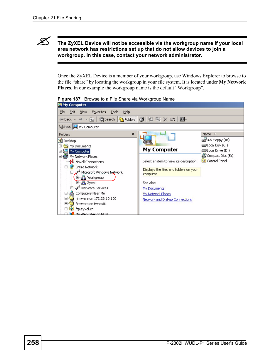 ZyXEL Communications P-2302HWUDL-P1 Series User Manual | Page 258 / 368