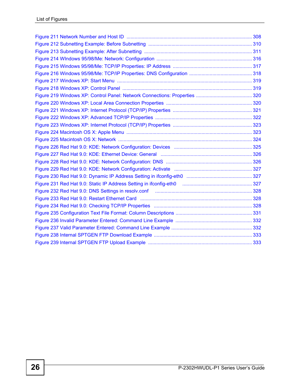 ZyXEL Communications P-2302HWUDL-P1 Series User Manual | Page 26 / 368