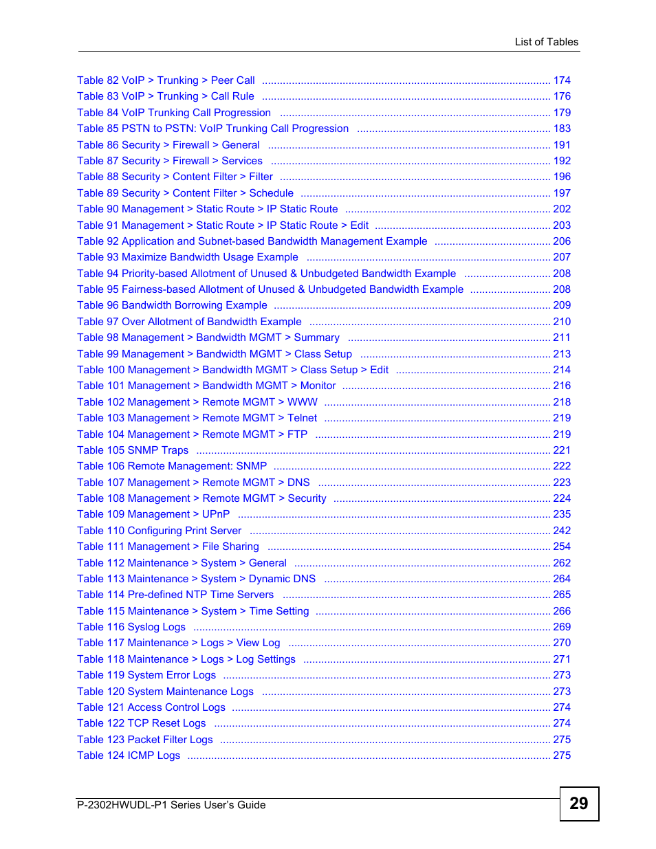 ZyXEL Communications P-2302HWUDL-P1 Series User Manual | Page 29 / 368