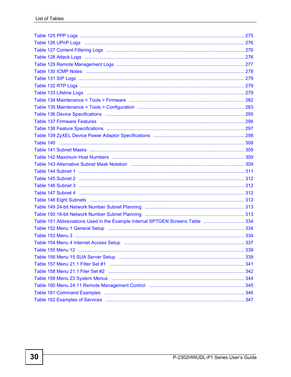 ZyXEL Communications P-2302HWUDL-P1 Series User Manual | Page 30 / 368