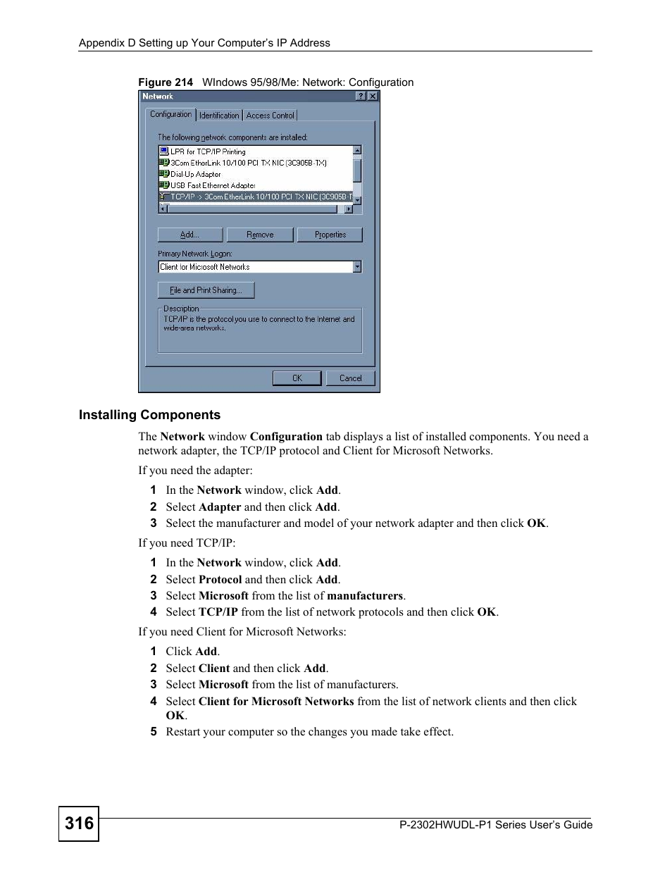 ZyXEL Communications P-2302HWUDL-P1 Series User Manual | Page 316 / 368