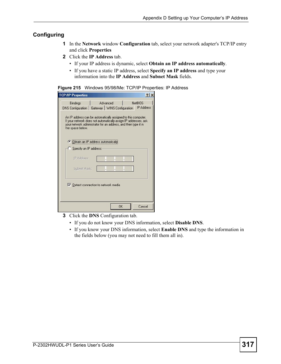 ZyXEL Communications P-2302HWUDL-P1 Series User Manual | Page 317 / 368