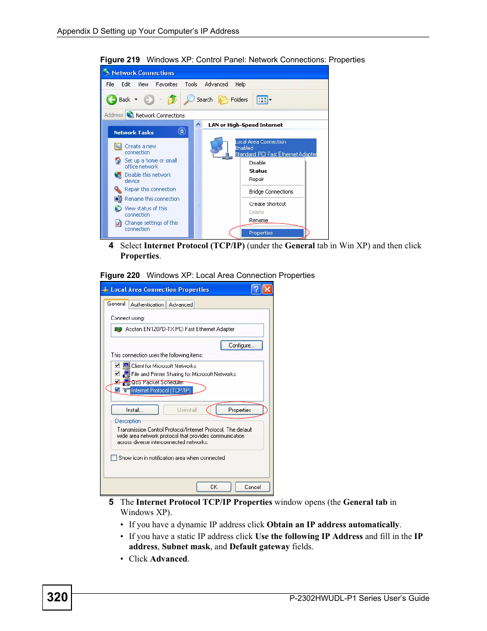 ZyXEL Communications P-2302HWUDL-P1 Series User Manual | Page 320 / 368